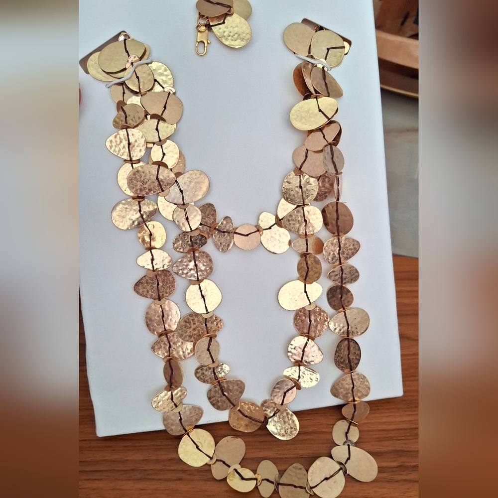 Zara METAL PLATE WATERFALL NECKLACE